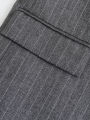 Willshela Women Fashion With Pockets Striped Single Breasted Blazer Vintage Notched Neck Long Sleeves Female Chic Lady Outfits.