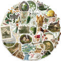 50Pcs  Ins American Fresh Idyllic Aesthetic Stickers Decals for School Teacher Student Stationery Notebook Diary Sticker. 
