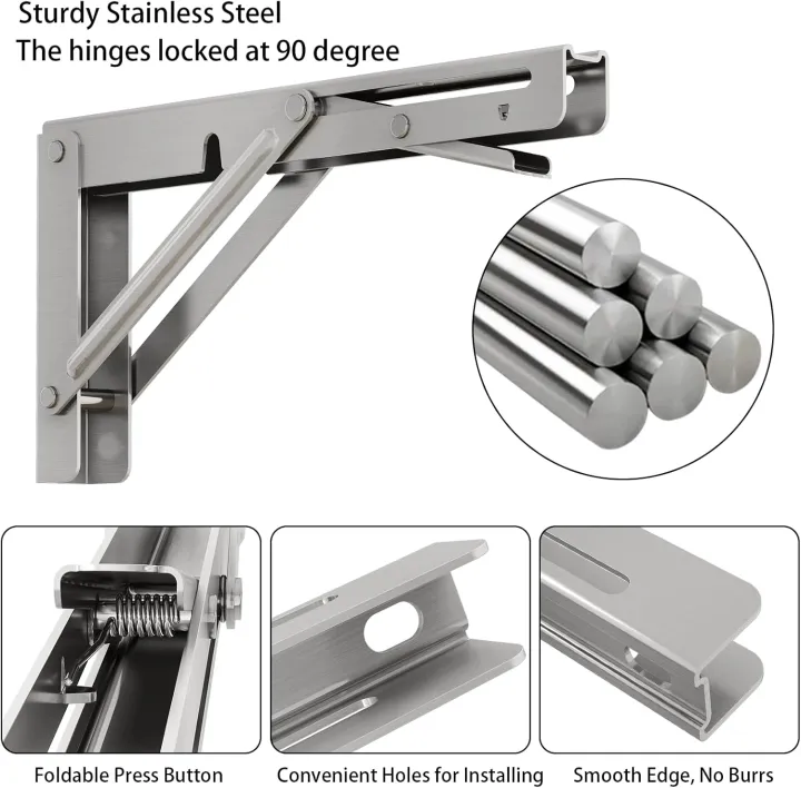 2PCS%20Folding%20Bracket%20for%20Shelf%20Table%20Desk%20Heavy%20Duty%20Floating%20Triangle%20Shelf%20Collapsible%20Space%20Saving%20DIY%20Wall%20Mounted%20Bracket%20-%20Image%205