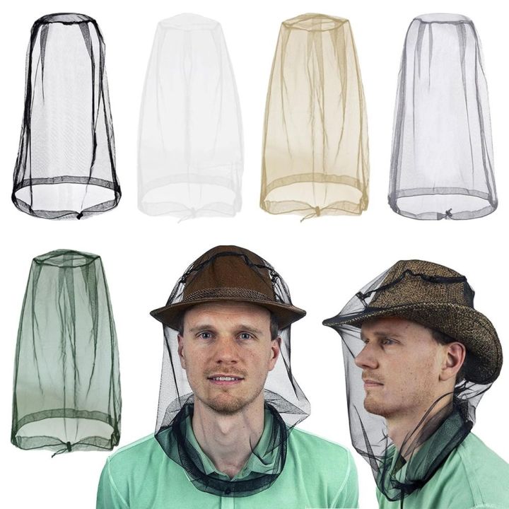 Breathable Mesh Mosquito Head Nets Lightweight Hat Net Cover Outdoor Camping Fishing Anti-mosquito Cover Insect-Proof Hat