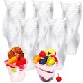 20/40PCS100ML Disposable Plastic Dessert Cups Birthday Transparent Party ice Cream Home Christmas Supplied. 