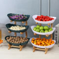 2/3 Layer Fruit Plate Home Living Room Plastic Snack Dish Creative Modern Dried Fruit Basket Candy Dish Cake Stand Salad Bowl. 
