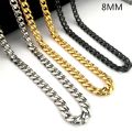 Pack Of 3 - Stainless Steel Premium Quality Neck Chain/Necklace Black/Silver/Golden Colour's Adjustable Size For Mens And Women's. 