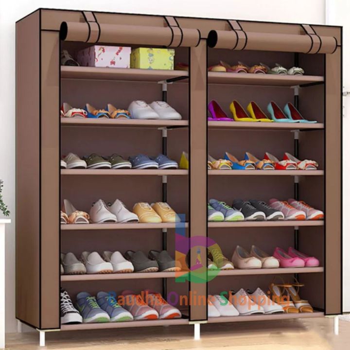Folding%20Shoe%20Rack%2012%20Layers%20Double%20Door%20-%20Image%204