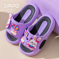 Cute Bunny Children's Home Slippers Girls' Summer Footwear Beach Sandals For Kids Thick Sole Soft Non-slip Home Bathroom Shoes. 