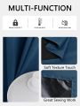 1pc 100% Blackout Curtains with Grommet Top , Curtains for Living Room, Bedroom, Kitchen, Home Decor, Room Decoration. 