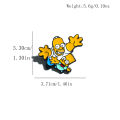 8Pcs Simpsons Family Homer Marge Bart Lisa Maggie Enamel Pins Cartoon Character Brooches for Backpacks Badges Fashion Jewelry. 