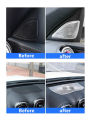 Car Horn Cover Door Horn Protective Cover A-pillar tweeter Horn Cover Stainless Steel For Mercedes Benz C Class W206 2022-2025. 
