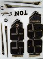 SS TON New 3D Full Black Edition Cricket  Bat Sticker Latest Version For Players. 