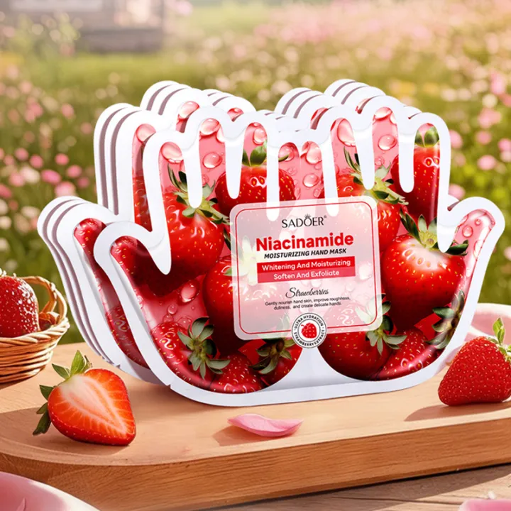 5%20Pairs%20SADOER%20Strawberry%20Hand%20Mask%20Niacinamide%20Moisturizing%20Anti-aging%20Exfoliating%20%20Hand%20Spa%20Gloves%20For%20Dry%20Skin%20-%20Image%204