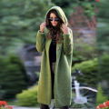 New Cashmere Cardigan in Autumn and Winter Women'sloose Long Sleeve Sweater Solid Color Knitted Long Thickened Top. 