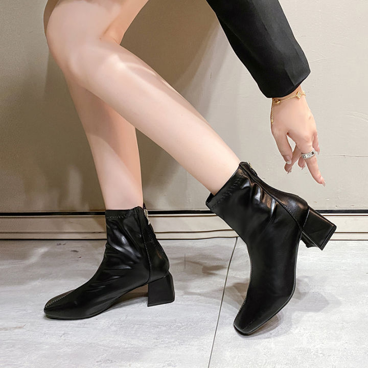 Women's%20Thick%20Heel%20Medium%20Heel%20Boots%20Women's%202024%20New%20Winter%20Square%20Toe%20Back%20Zipper%20Increased%20Casual%20Short%20Boots%20-%20Image%203