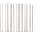 20Pcs 304 Stainless Steel Drinking Straw High Quality Straw Set Eco-friendly Reusable Metal Straws Set Party Juice Bar Accessory. 