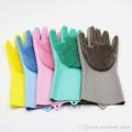 One (1) Pair of  Silicone Dish Washing Kitchen Hand Gloves- Multicolor. 