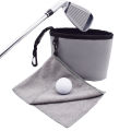 Portable Golf Club and Golf Ball Cleaning Bag with Detachable Clip Golf Accessory Cleaning Bag Waterproof Liner Golf Scrub Bag.
