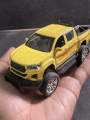 1:32 Die Cast Toyota Hilux Pickup Model Toy – White | Pull Back, Opening Doors, Metal Bod. 
