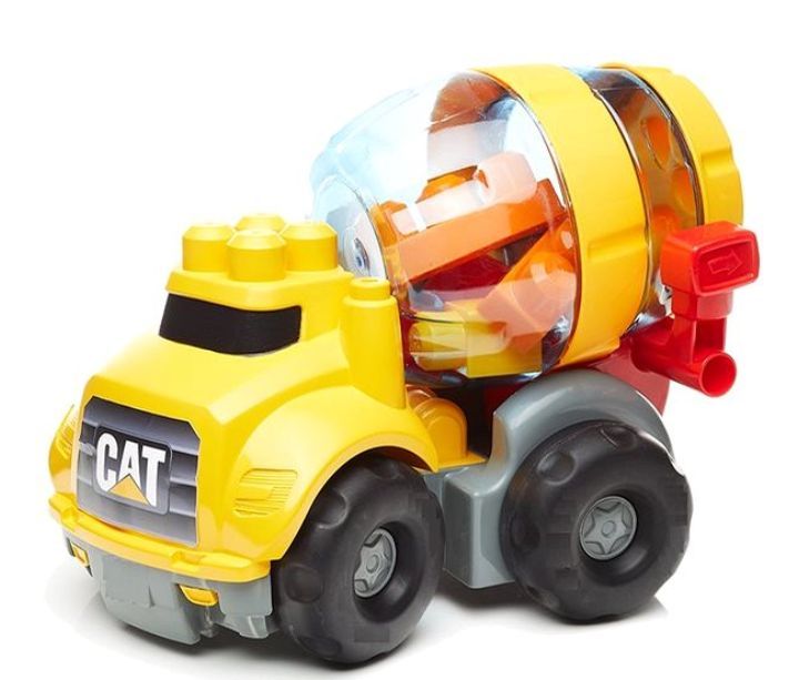 Mega Bloks CAT Cement Mixer Vehicle with 8 Building Blocks