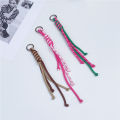 Korean Charm Nyion Handmade Rope Keychain Fashion Bag Pendant Jewelry DiY Sports Styie Couple Bracelet Colorful Pendant Gift. 