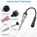 Universal Ignition Spark Tester Engine Diagnostic Tool In Line Checker with Metal Connectors for Car Truck Lawnmower Motorcycle.