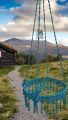 macrame swing hanging chair. 