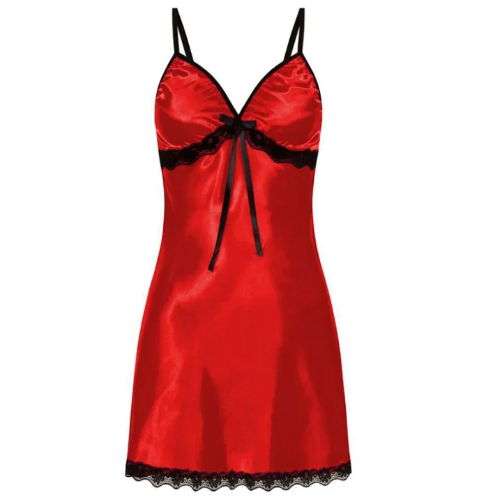 Women%20Sexy%20Sleepwear%20Nightdress%20Lace%20Silk%20Satin%20Night%20Dress%20Sleeveless%20Nighties%20V-neck%20Nightgown%20Plus%20Size%20Nightwear%20-%20Image%204