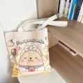 Kawaii Sanrio Canvas Bag Kuromi Hello kitty Cinnamoroll Women's Shoulder Bags Casual Large Capacity Shopping Bag. 