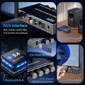 VIKEFON Bluetooth 5.4 Audio Receiver DAC AUX RCA USB Coaxial Optical 6.5MM Microphone Karaoke Hifi Stereo DSP Wireless Adapter.
