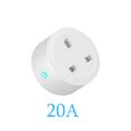 16/20A Smart Wifi Plug UK Wireless Control Socket Outlet with Energy Monitering Timer Function Works with Tuya Alexa  Home. 