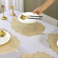 Fancy mats Table mats  PVC soft leather Golden and silver available Clean and wipe wet clothes. 
