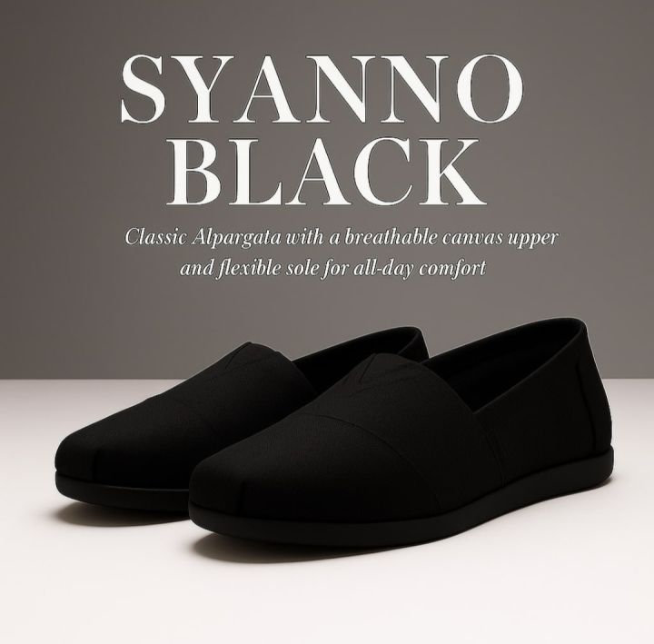 TOMS%20Unisex%20Syanno%20Black%20Canvas%20Shoes%20Sneakers%20Light%20Weight%20For%20Casual%20Outdoor%20Function%20Wear%20Loafers%20-%20Image%203