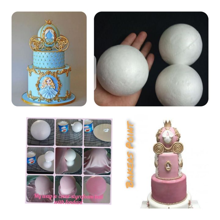 Pack of 6 Round Foam Balls Size approx 70mm / 7 cm / 3 Inch Foam Balls / Thermopole Balls / Styrofoam Balls