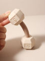 2-in-1 Barbell Shape Silicone Teether baby Rattle Toy with Sound 5kg. 