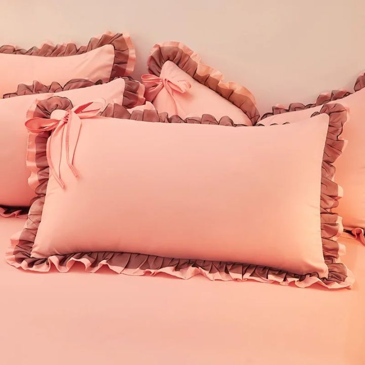 Korean%20Princess%20Style%20Pillowcase%20with%20Large%20Lace%20Ruffle%20Girls%20Home%20Bedroom%20Decorative%20Soft%20Washed%20Cotton%20Pillow%20Cover%2048x74cm%20-%20Image%207