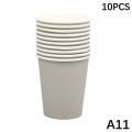 10PCS 9oz 250ml Solid Thick Paper Cup Disposable Cup Wedding Birthday Party Holiday Disposable Tableware.