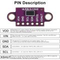 VL53L0X Time-of-Flight (ToF) Laser Ranging Sensor Breakout 940nm GY-VL53L0XV2 Laser Flight Distance Measurement Module I2C IIC. 