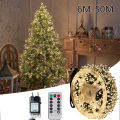 6M-75M LED Cluster Firecracker String Lights Christmas Fairy Lights Garland For Garden Party Wedding Christmas Tree Decor Lamp.