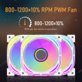 Darkflash INF24 Pro 120mm White Rgb PC Case Fan Infinity 3 Pin 5V Sync Argb 4 Pin Pwm Connector Cooling Fans for Desktop. 