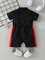 One Piece Baby Boys Summer Short Sleeve Cartoon Car Cool Fashion For Newborn Baby Items 0-1Y Jumpsuit Streetwear Clothing.