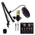 BM 800 Condenser Microphone With V8 Sound Card. 
