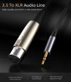 XLR 3 Pin Male to Female 3.5mm Jack to XLR Audio Cable For Microphone Speakers Sound Consoles Amplifier XLR Cable Connector 1.5m. 