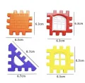 24pcs/lot Baby Paradise House spelling puzzled plastic blocks City DIY Creative Model Figures Educational Kids Toys. 