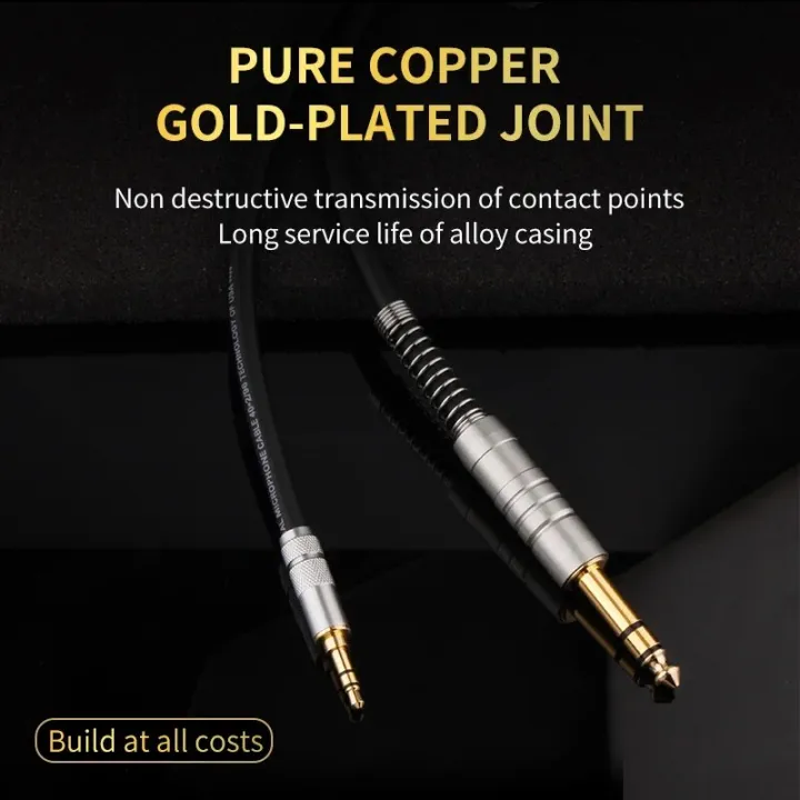 Gold%20Plated%20Aux%20Adapter%20Cable,%203.5mm%20to%206.35%20Mm,%203.5%20Jack%20to%206.5%20Jack,%20Male%20to%20Male,%20Audio%20to%20Amplifier%20Cable%20-%20Image%202