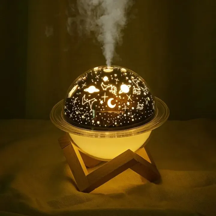 Romantic Planet Galaxy Light Air Humidifier With Bluetooth Speaker Led ...