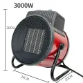 3000W Portable Industrial Electric Heater 220V Thermostat Air Warmer Radiator Room Fast Heat 3 Gear Adjust Overheat Protection. 