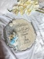 resin nikah tray, resin plaques, Nikah tray, with flowers bouquet customized in any theme. 
