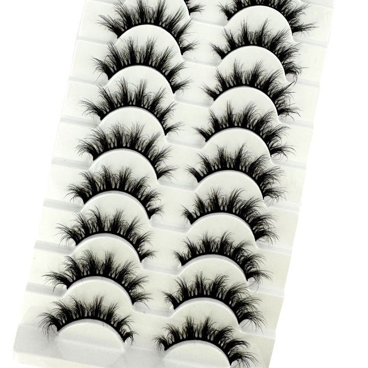 New%2010%20Pairs%20False%20Lashes%205D%20Faux%20Mink%20Lashes%20Fluffy%20Soft%20Volume%20Natural%20Eyelashes%20Cross%20Eyelashes%20Lashes%20Reusable%20Makeup%20Cils%20-%20Image%204