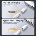 Elough Type C Female to Lightning Male Adapter Fast Charging USB 2.0 Lightning Female to Type C Male Adapter Connector. 