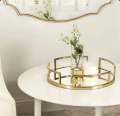 Home Details Modern Round Design Matte Black Mirrored Vanity Tray for Dresser, Perfume, Desk, Cosmetic & Jewelry Organizer,. 