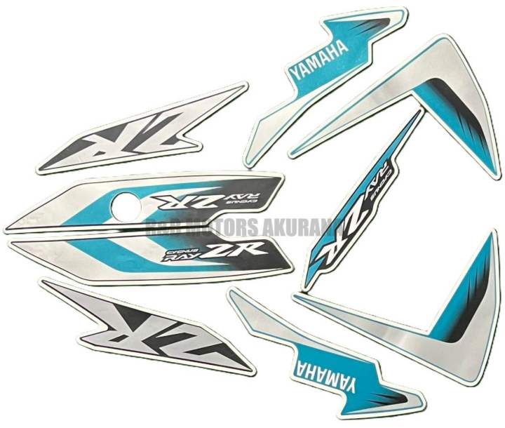Yamaha Ray Zr 2017 Cyan Blue Complete Sticker set