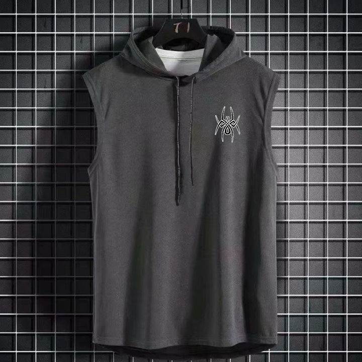 Summer%20Hooded%20Sweatshirt%20New%20Men's%20Sleeveless%20Loose%20T-Shirt%20Solid%20Color%20Lightweight%20Hooded%20Sweatshirt%20Fitness%20Breathable%20Collar%20-%20Image%207
